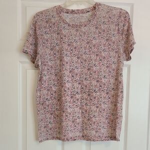 Lucky Brand Multicolor Floral Short Sleeve Tee